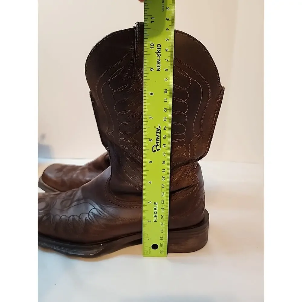 Ariat 10010944 Brown Rambler Phoenix Square Toe Leather Western Boots Mens 7.5 D